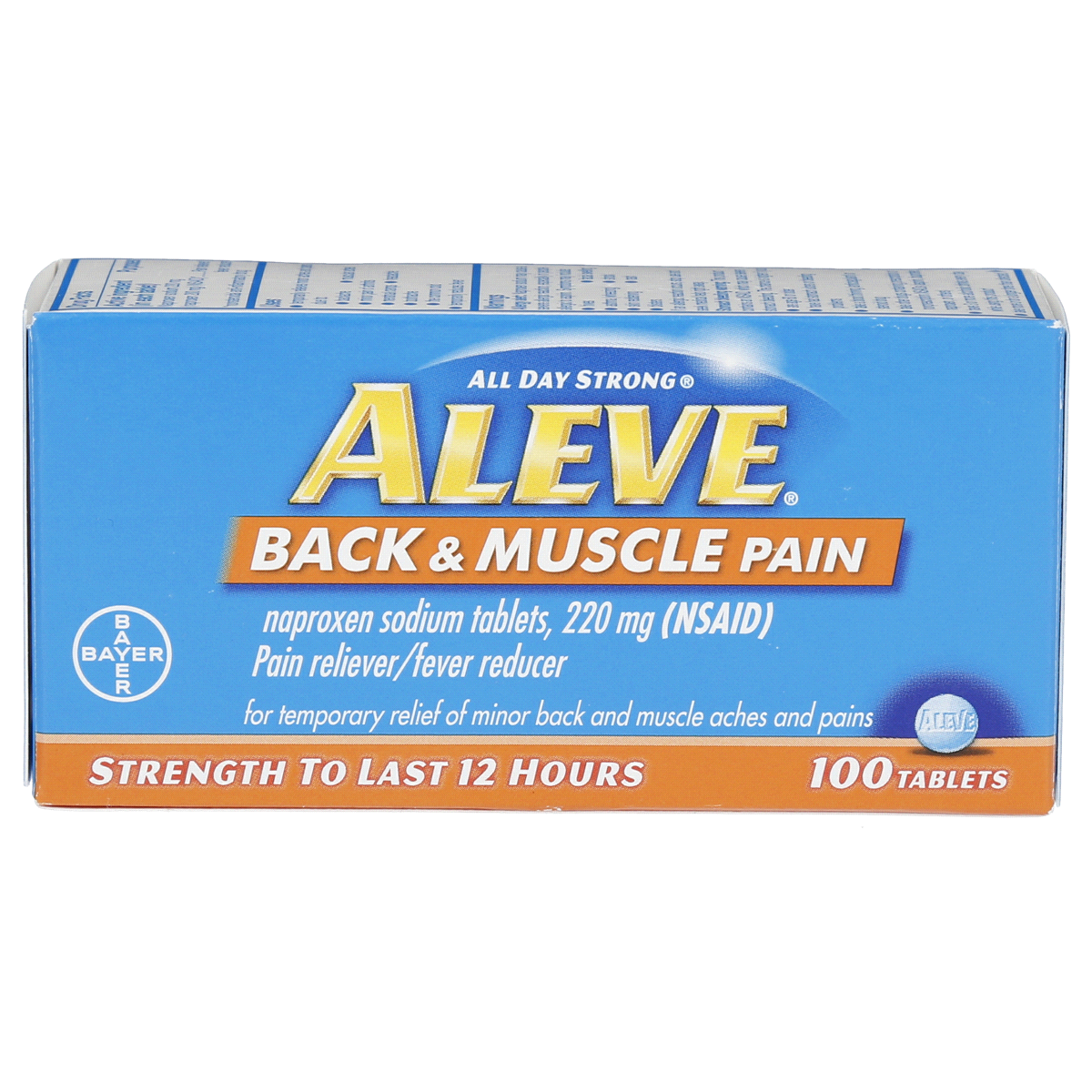 slide 1 of 2, Aleve Back & Muscle Pain Reliever Tablets - Naproxen Sodium (NSAID), 100 ct