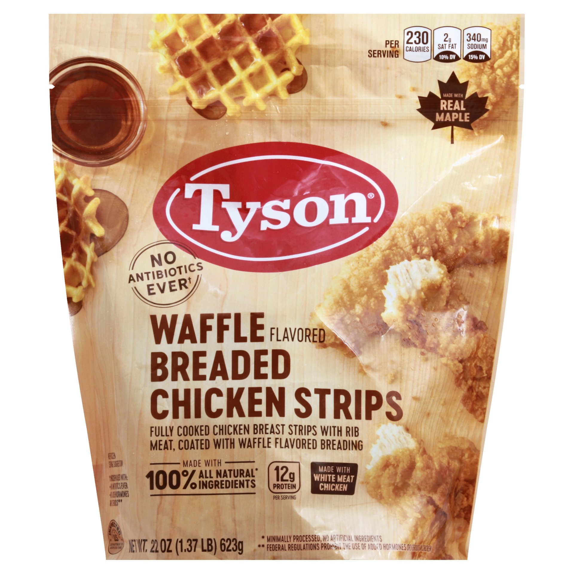 Tyson Waffle Flavored Breaded Chicken Strips 22 oz Shipt