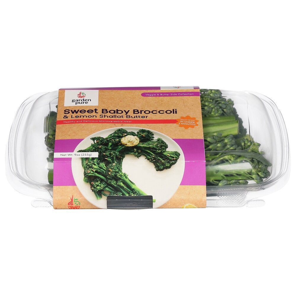 slide 1 of 1, Garden Pure Broccolini & Lemon Shallot Butter, 9 oz