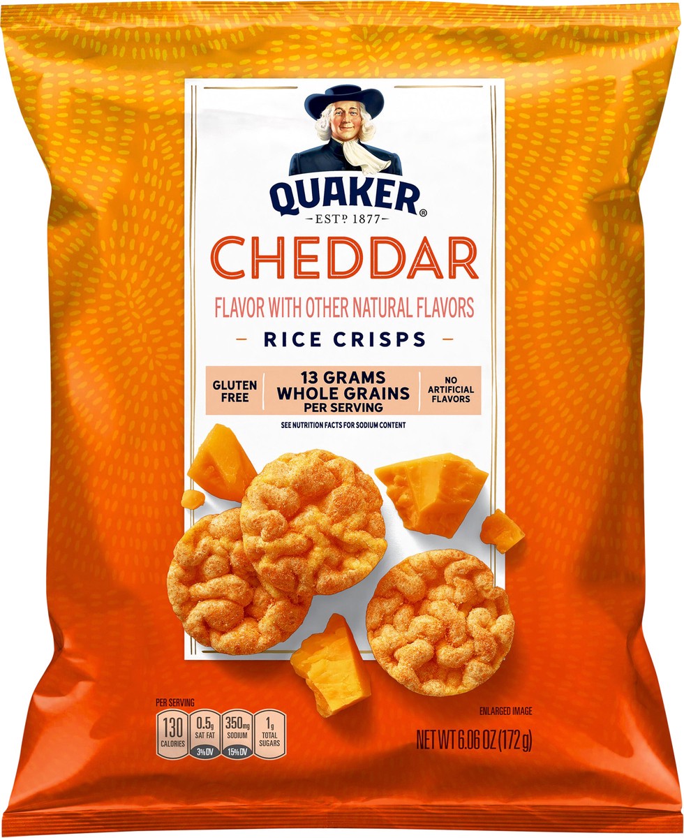 slide 2 of 6, Quaker Rice Crisps Cheddar 6.06 Oz, 6.06 oz