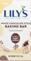 Lily's White Chocolate Style Baking Bar 4 oz