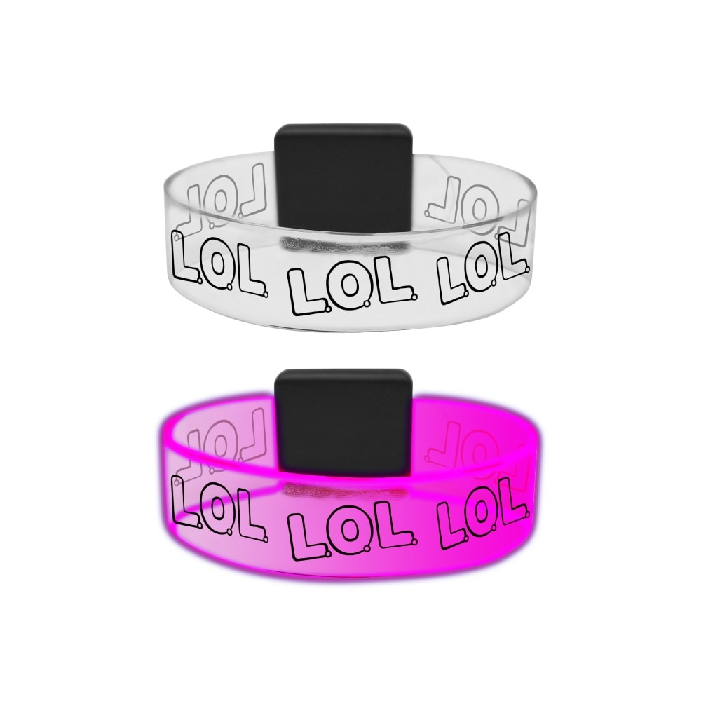 slide 1 of 1, Pti Group Lol Plastic Led Light Up Wristband, 4 ct