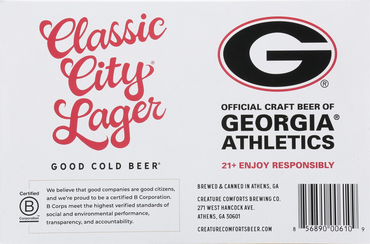 slide 8 of 9, Creature Comforts Brewing Co. Lager Classic City Beer 6 -12 fl oz Cans, 6 ct