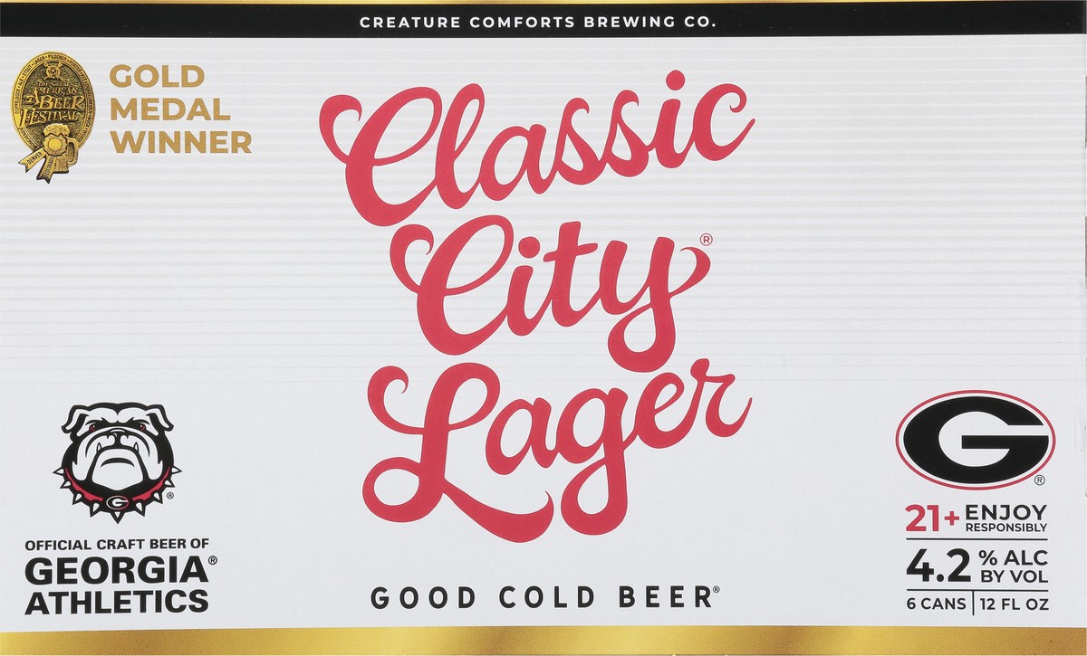 slide 2 of 9, Creature Comforts Brewing Co. Lager Classic City Beer 6 -12 fl oz Cans, 6 ct
