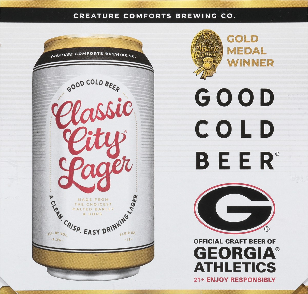 slide 9 of 9, Creature Comforts Brewing Co. Lager Classic City Beer 6 -12 fl oz Cans, 6 ct
