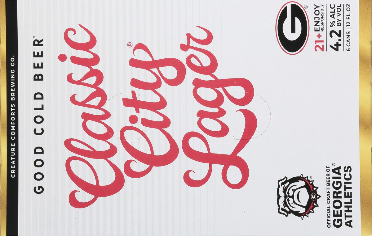 slide 6 of 9, Creature Comforts Brewing Co. Lager Classic City Beer 6 -12 fl oz Cans, 6 ct