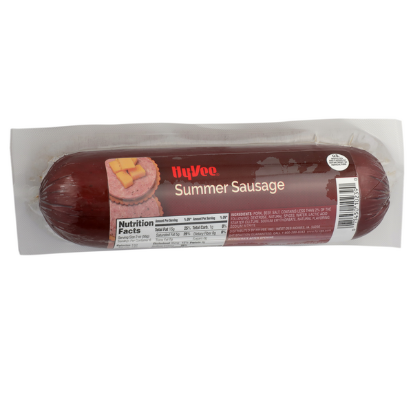 slide 1 of 1, Hy-vee Summer Sausage, 12 oz