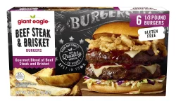 Giant Eagle Beef Steak & Brisket Burgers