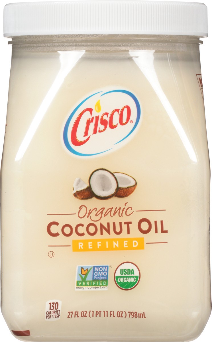 slide 11 of 12, Crisco Refined Organic Coconut Oil, 27 FL OZ, 27 oz