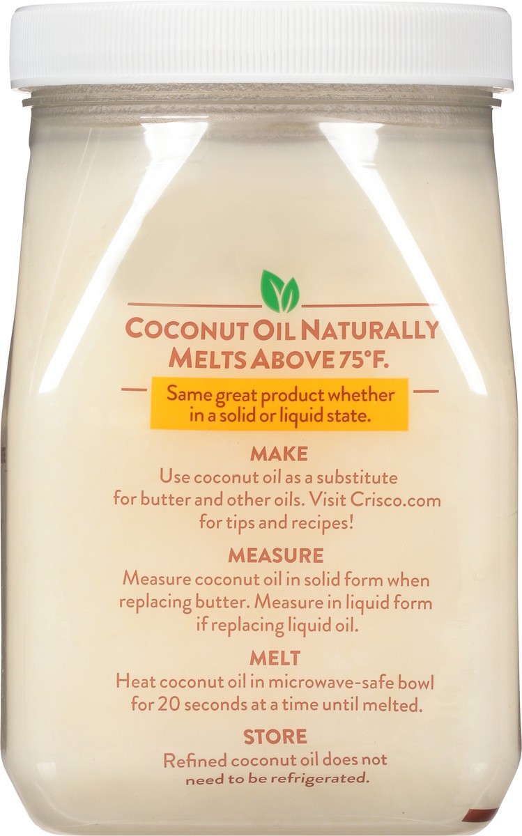 slide 6 of 12, Crisco Refined Organic Coconut Oil, 27 FL OZ, 27 oz