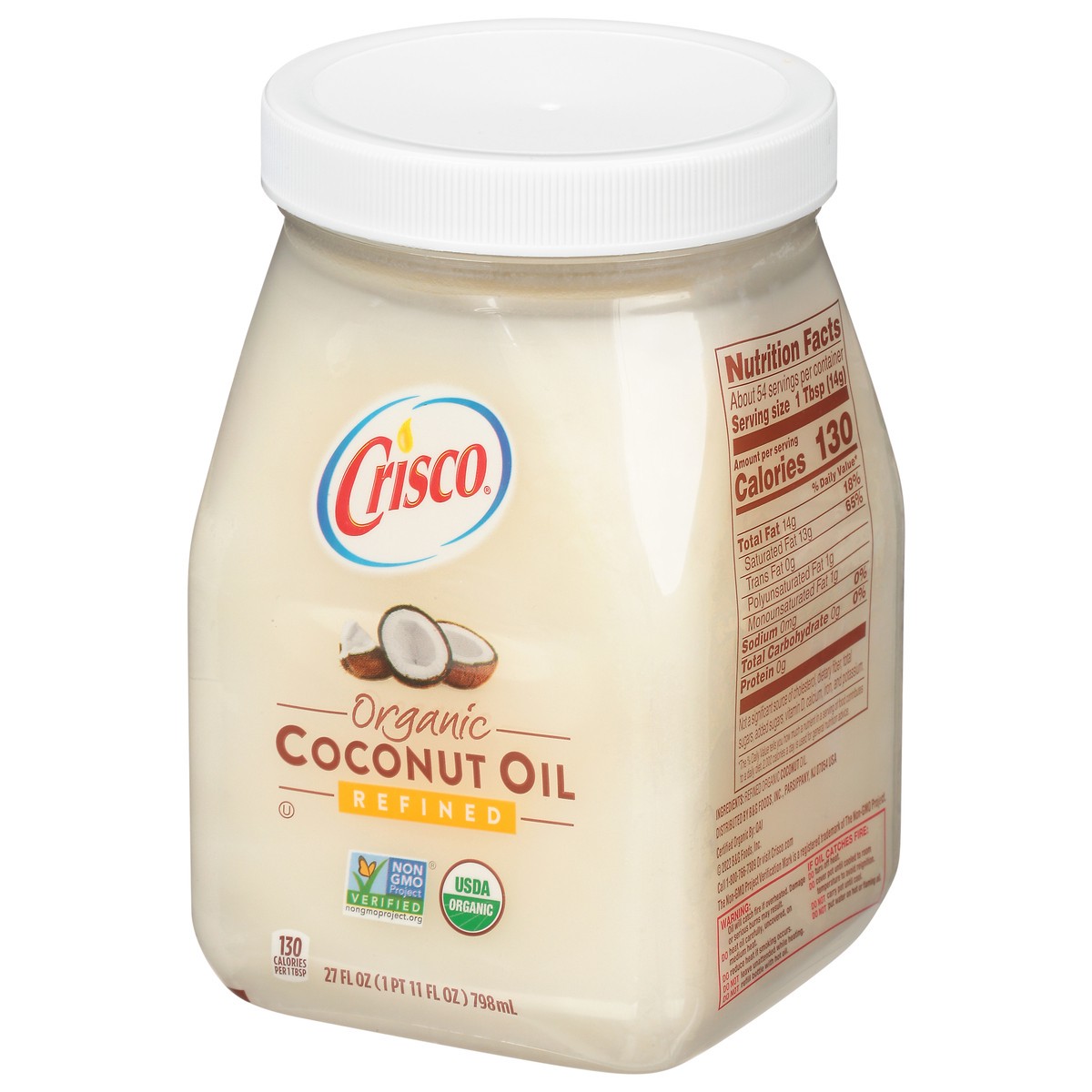 slide 8 of 12, Crisco Refined Organic Coconut Oil, 27 FL OZ, 27 oz