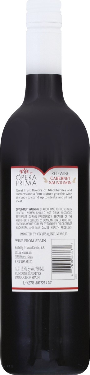 slide 3 of 9, Opera Prima Red Wine 750 ml, 750 ml