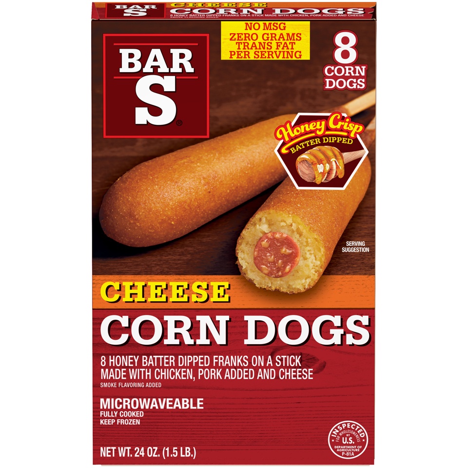 slide 1 of 7, Bar-S Corn Dogs, Cheese, Jumbo, 8 ct