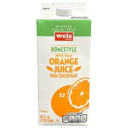Weis Quality Pulp from Concentrate Orange Juice