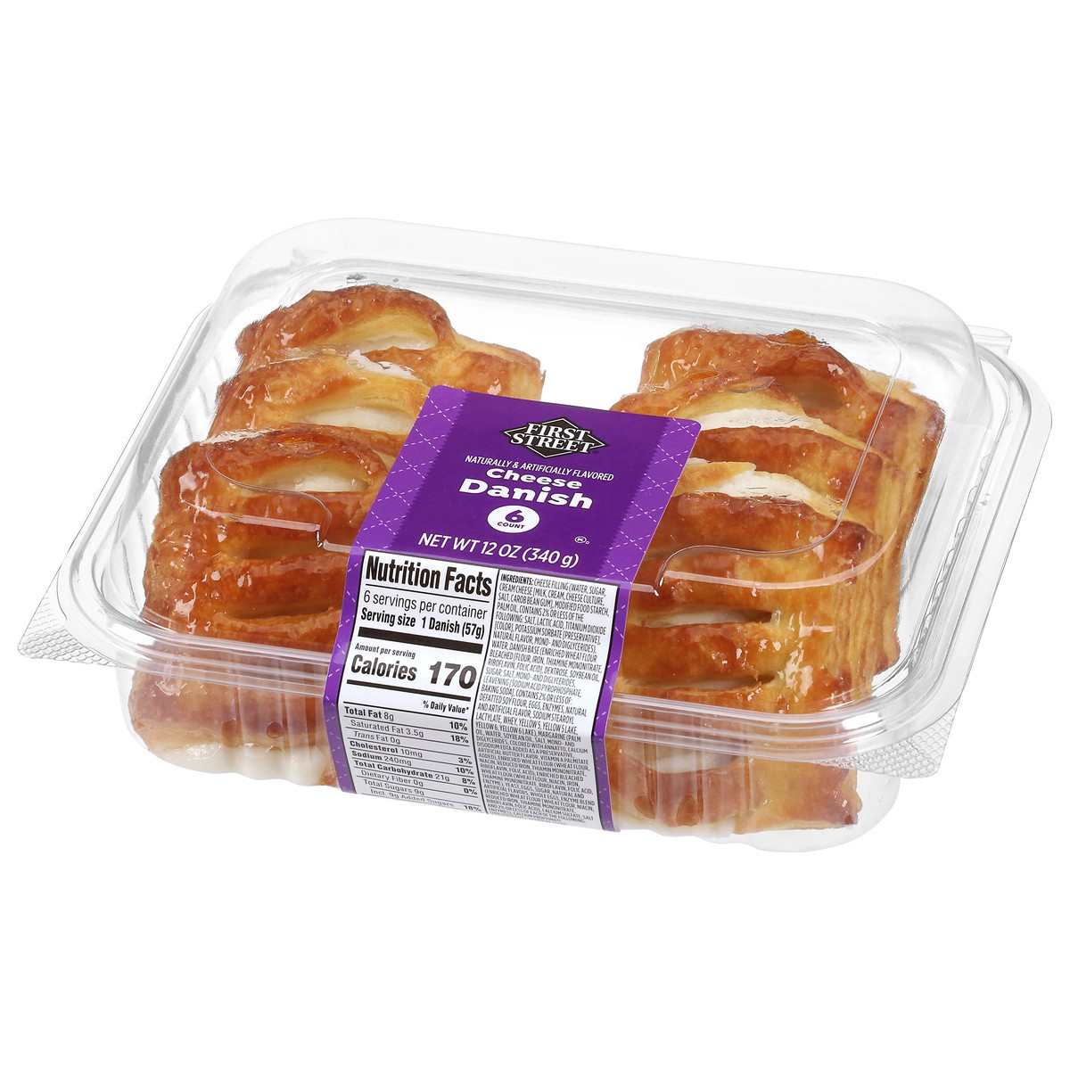 slide 2 of 4, First Street Cheese Danish, 12 oz