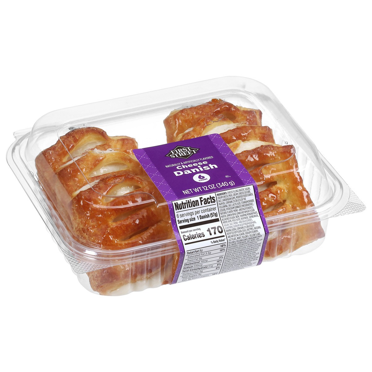 slide 3 of 4, First Street Cheese Danish, 12 oz