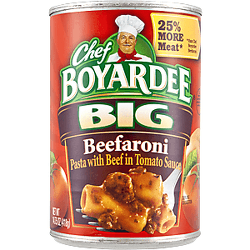 slide 2 of 13, Chef Boyardee Big Beefaroni Pasta in Tomato and Meat Sauce, 14.75 oz