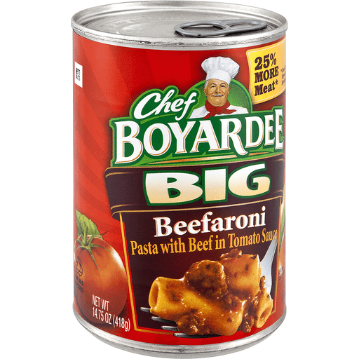 slide 3 of 13, Chef Boyardee Big Beefaroni Pasta in Tomato and Meat Sauce, 14.75 oz