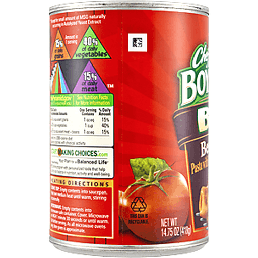 slide 5 of 13, Chef Boyardee Big Beefaroni Pasta in Tomato and Meat Sauce, 14.75 oz