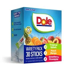 Dole Zero Sugar Tropical Splash Peach Mango & Strawberry Pineapple Water Enhancer Variety Pack
