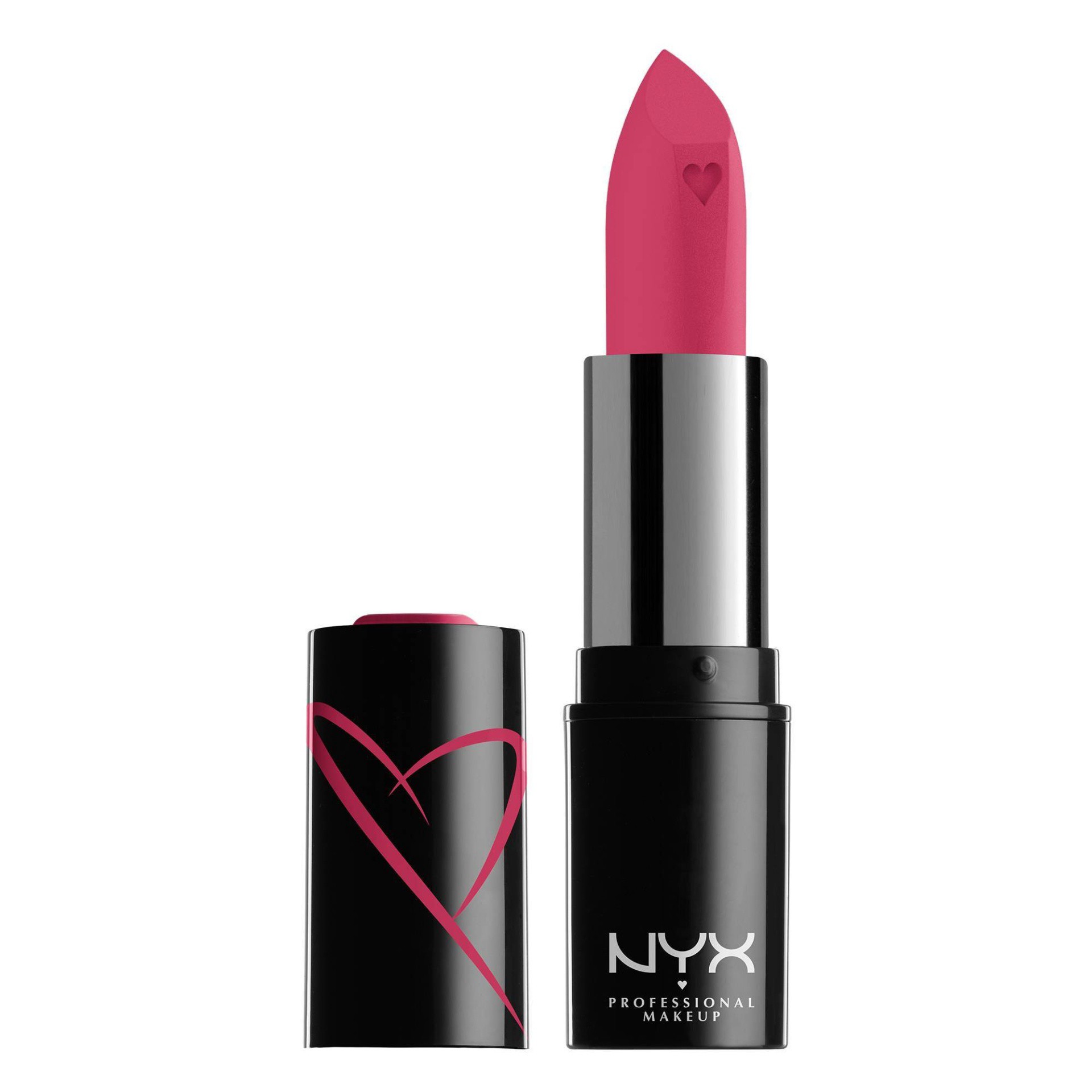 slide 1 of 4, NYX Professional Makeup Shout Loud Satin Lipstick 21st - 0.12oz, 1.28 oz