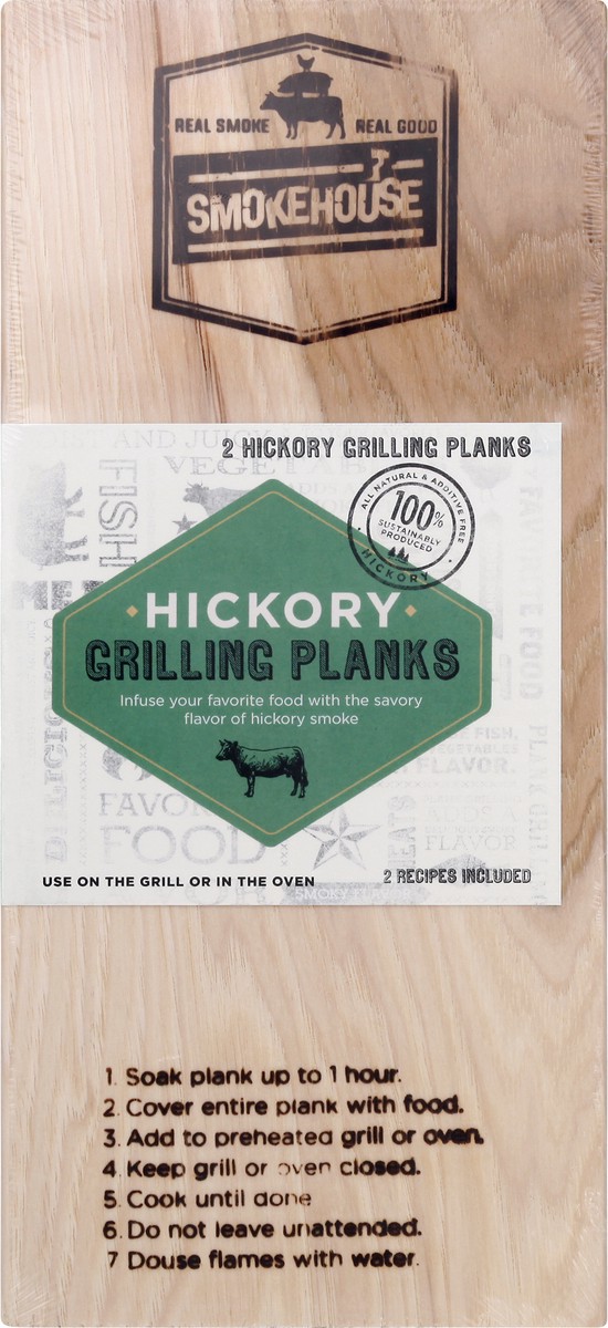 slide 4 of 5, Smokehouse Grilling Planks, Hickory, 2 ct