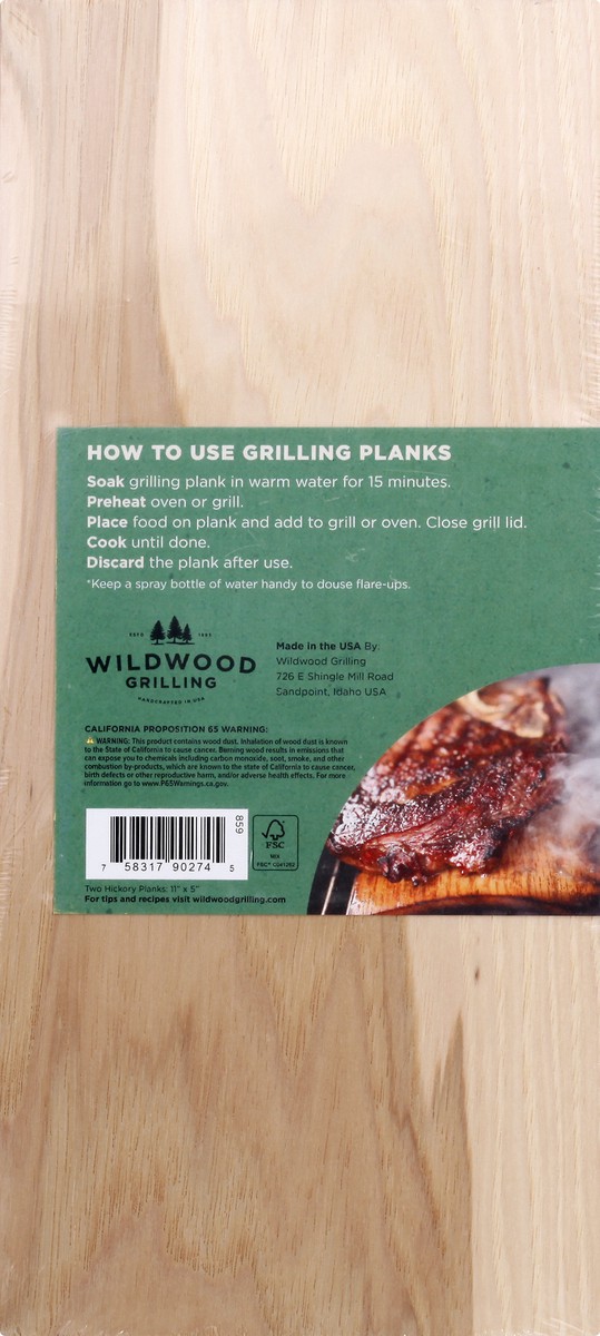 slide 5 of 5, Smokehouse Grilling Planks, Hickory, 2 ct