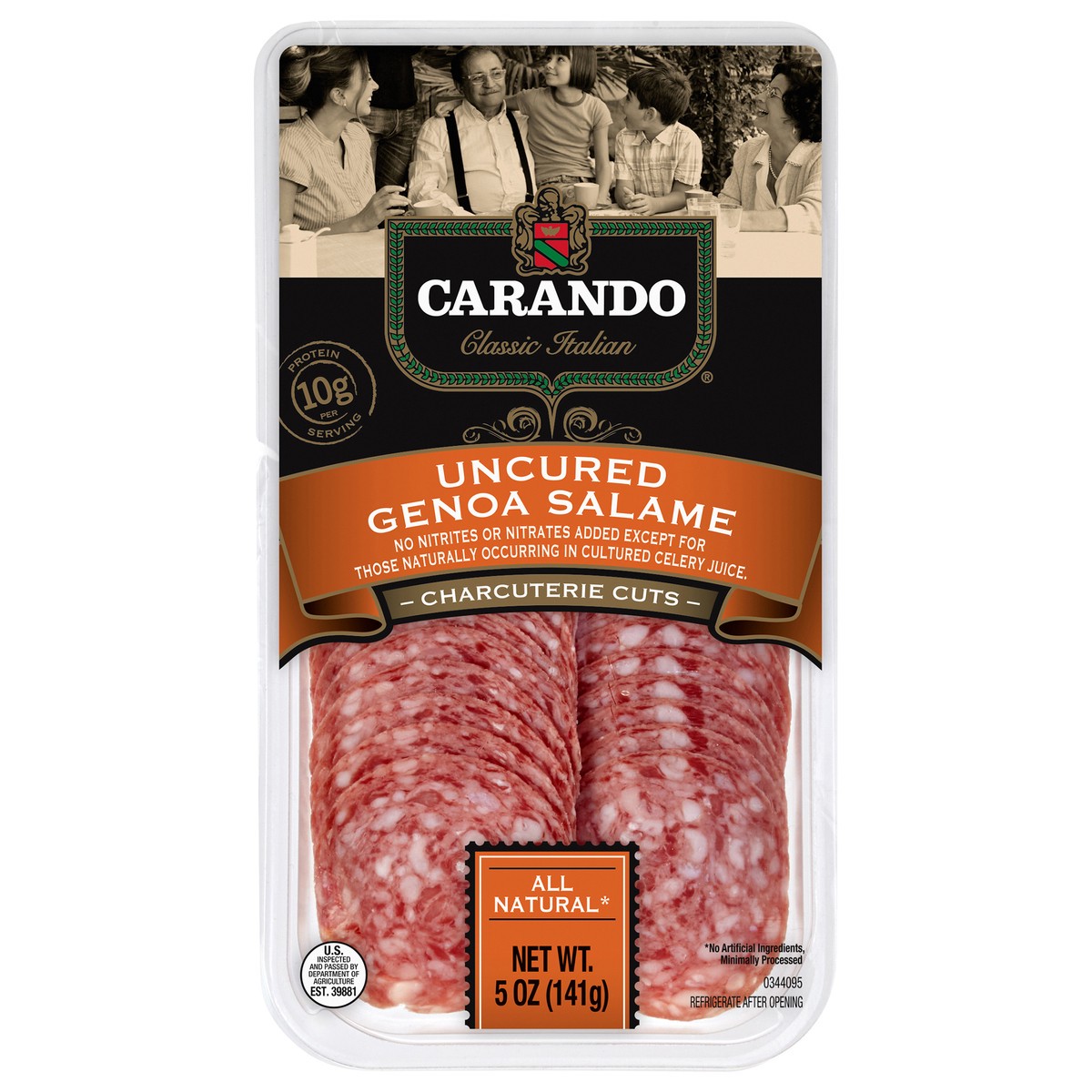slide 1 of 2, Carando Genoa Salami Charcuterie Cuts, 5 oz