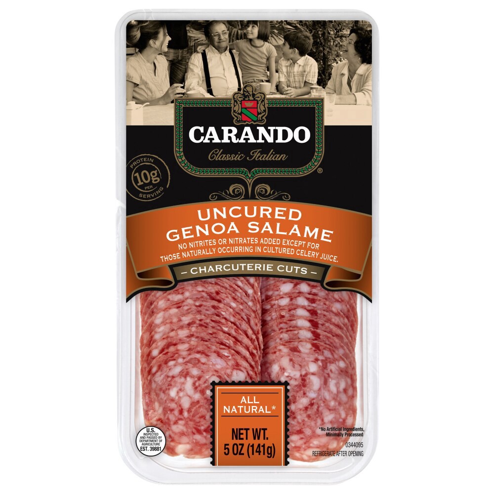 slide 1 of 2, Carando Genoa Salami Charcuterie Cuts, 5 oz