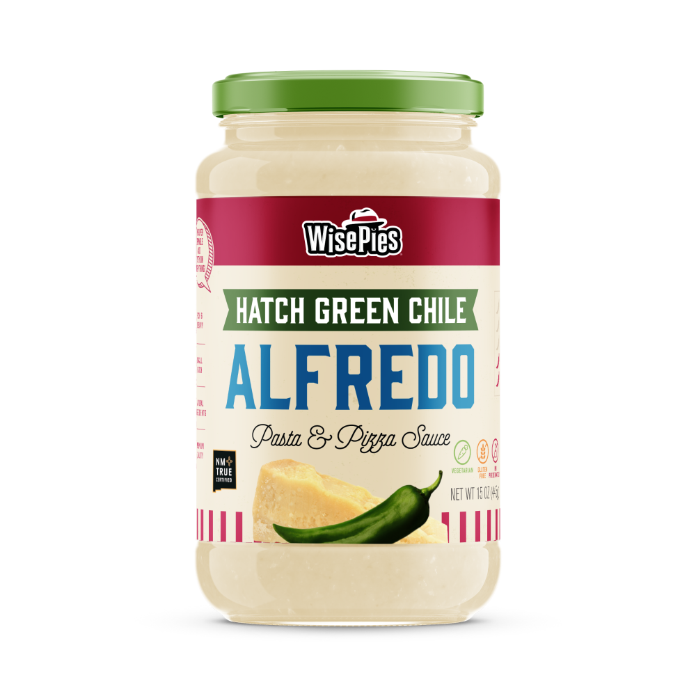 slide 2 of 2, Wisepies Hatch Green Chile Alfredo Pasta & Pizza Sauce, 12 oz