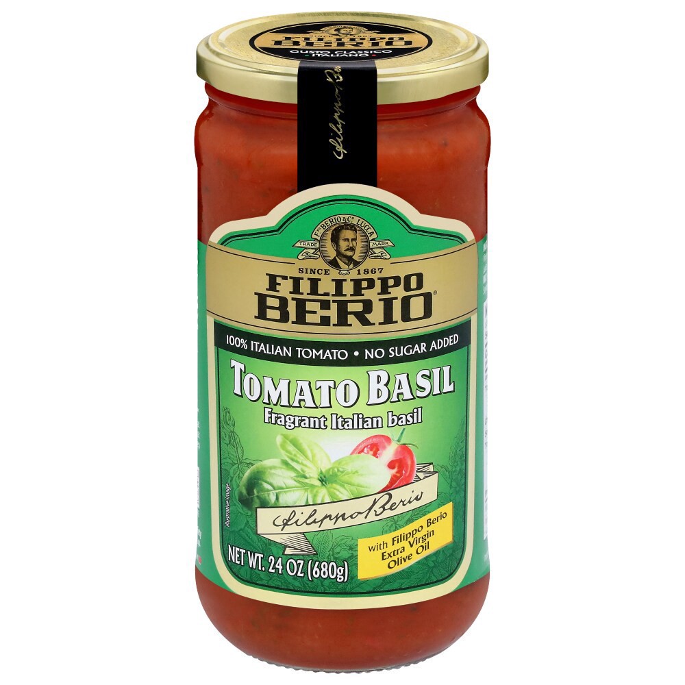 slide 5 of 6, Filippo Berio Tomato Basil Sauce, 24 oz