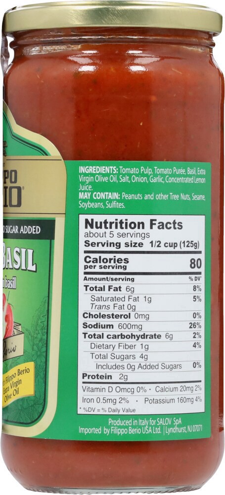 slide 2 of 6, Filippo Berio Tomato Basil Sauce, 24 oz