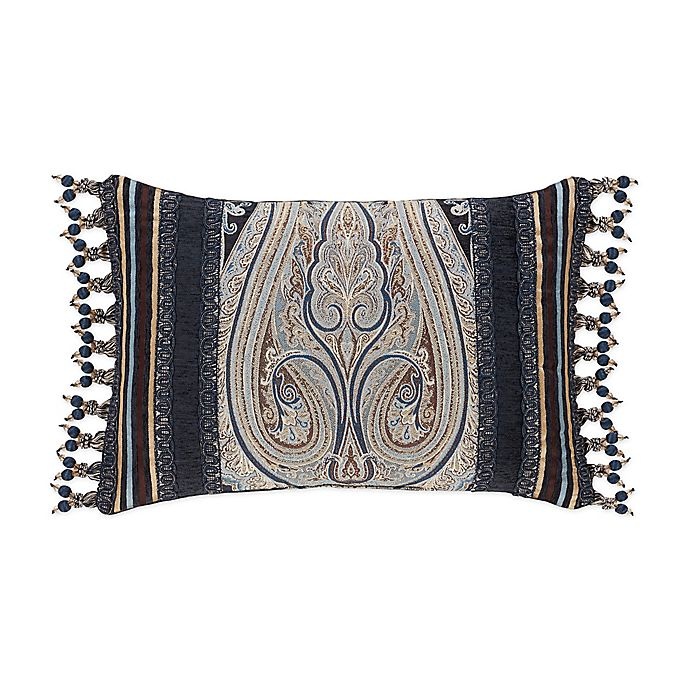 slide 1 of 2, J. Queen New York Luciana Oblong Throw Pillow - Indigo, 1 ct