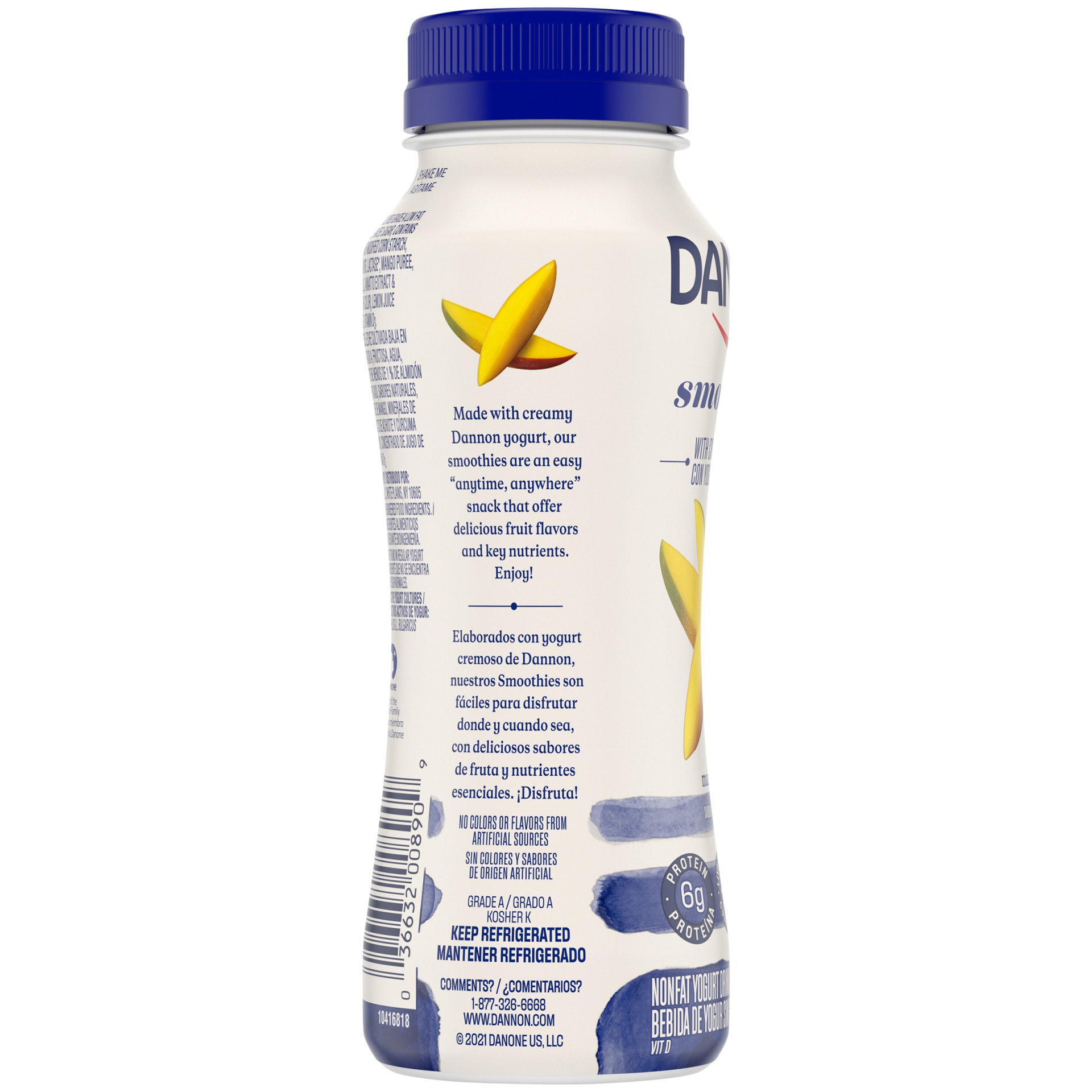 Dannon Nonfat Yogurt Mango Smoothie 7 oz Shipt