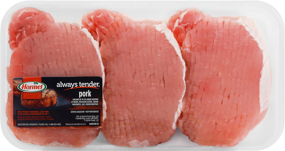 slide 1 of 8, Hormel Always Tender Boneless Pork Chops - 1 ea, per lb