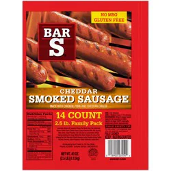 Bar-S Cheddar Smoked Sausage 14 ct Pack