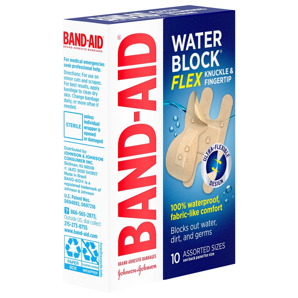 slide 3 of 8, BAND-AID Brand Water Block Flex Finger Bandages, Assorted, 10 ct, 10 ct