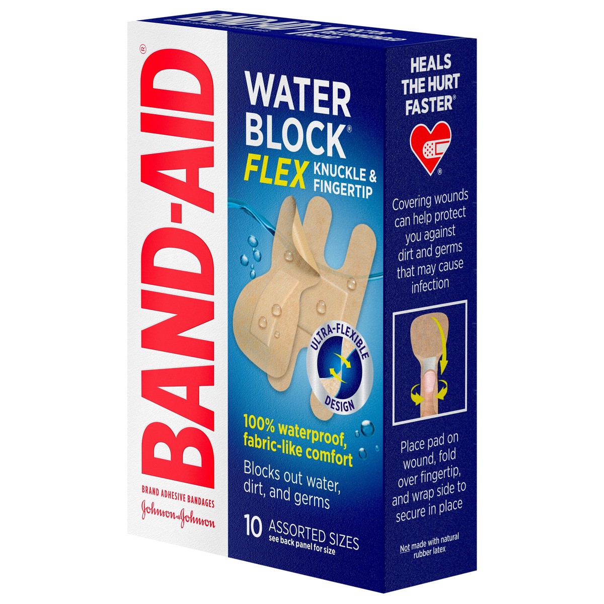 slide 4 of 8, BAND-AID Brand Water Block Flex Finger Bandages, Assorted, 10 ct, 10 ct