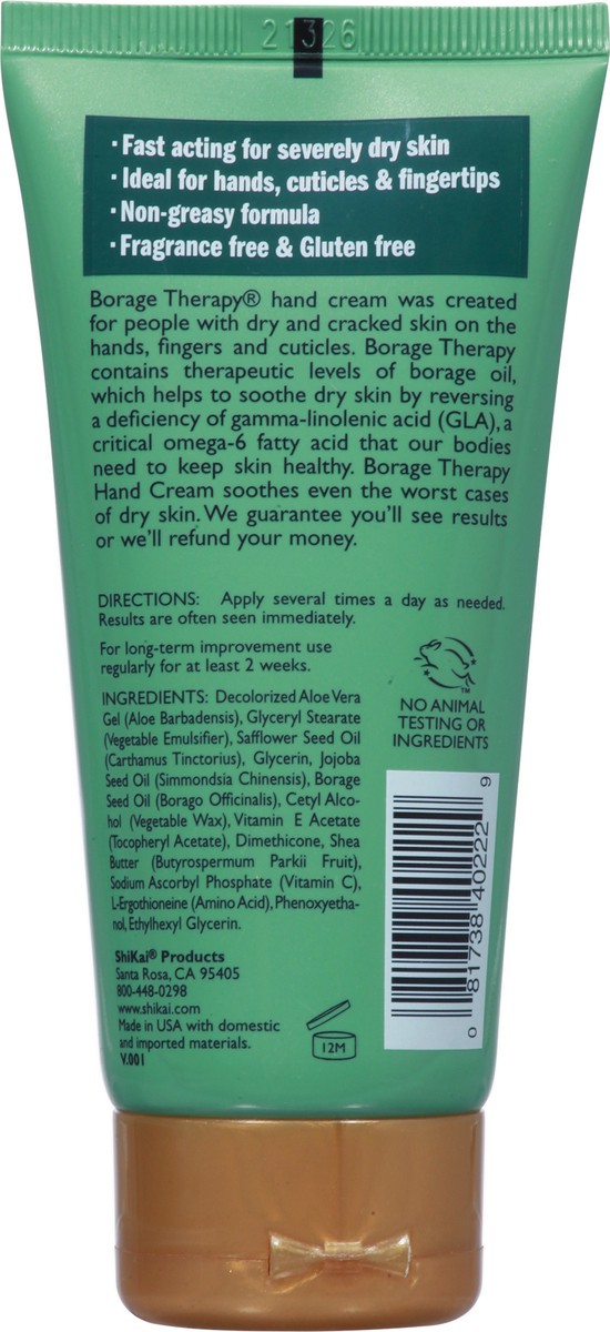 slide 3 of 9, ShiKai Borage Therapy Fragrance-Free Hand Cream 2.5 fl oz, 2.5 fl oz