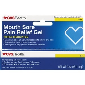 slide 1 of 1, CVS Health Mouth Sore Pain Relief Gel, 0.42 oz