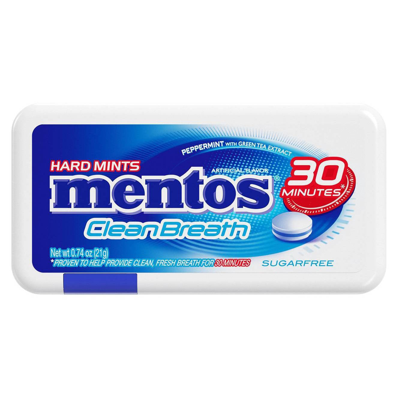 slide 1 of 2, Mentos CleanBreath Peppermint Hard Mints, 0.74 oz