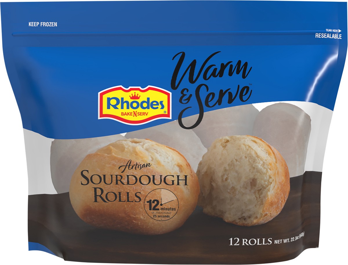 slide 3 of 4, Rhodes Bake-N-Serv Rhodes Warm & Serve Artisan Sourdough Rolls 12 ea, 12 ct; 22.8 oz