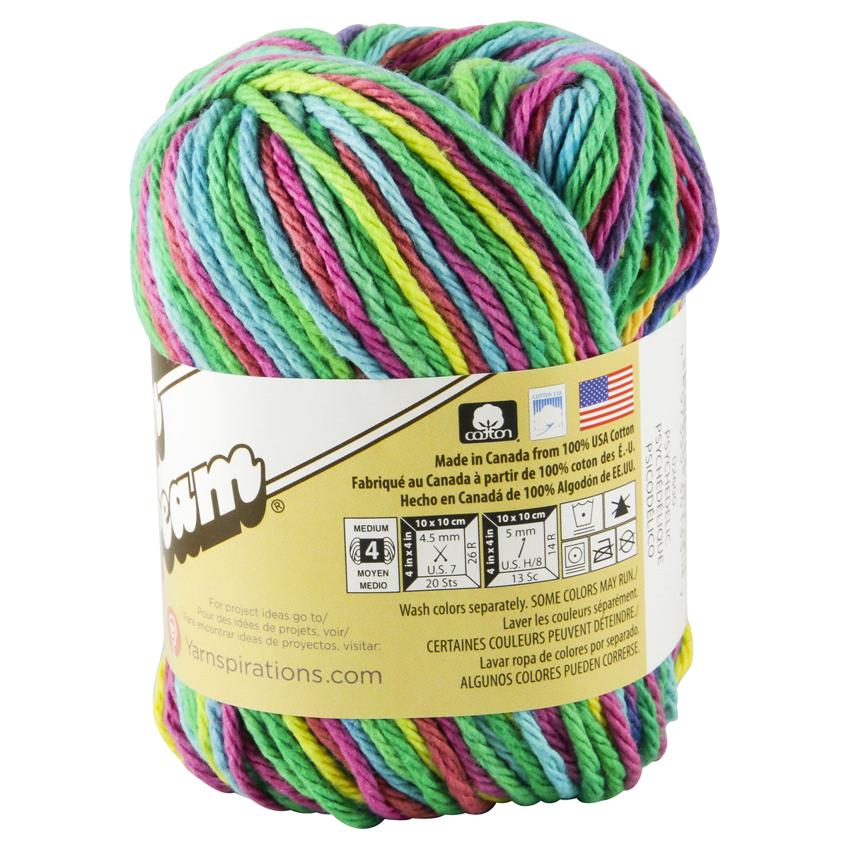 slide 3 of 3, Lily Sugar'N Cream Yarn - Psychedelic, 1 ct