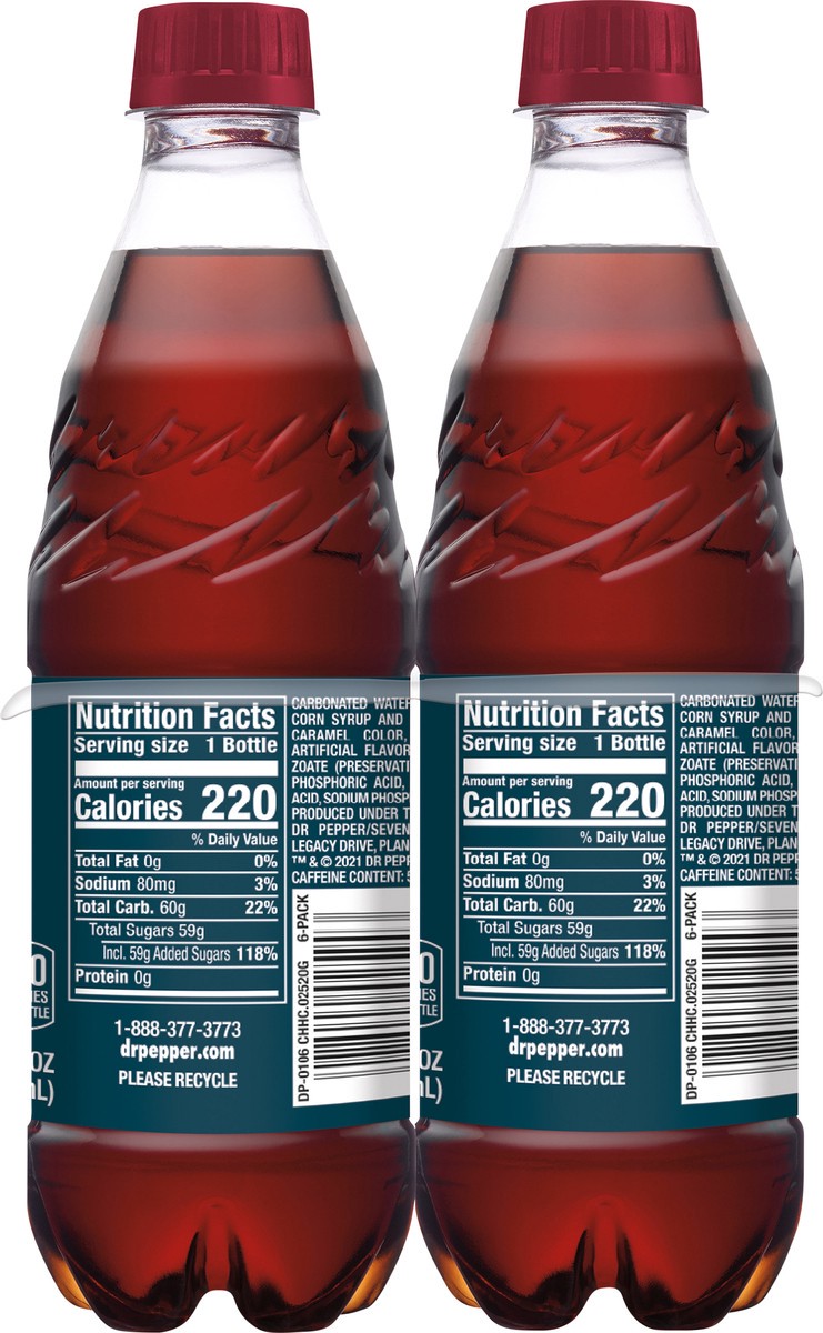 slide 4 of 7, Dr Pepper Cherry Soda 6-16.9 fl oz Bottles, 6 ct; 16.9 fl oz