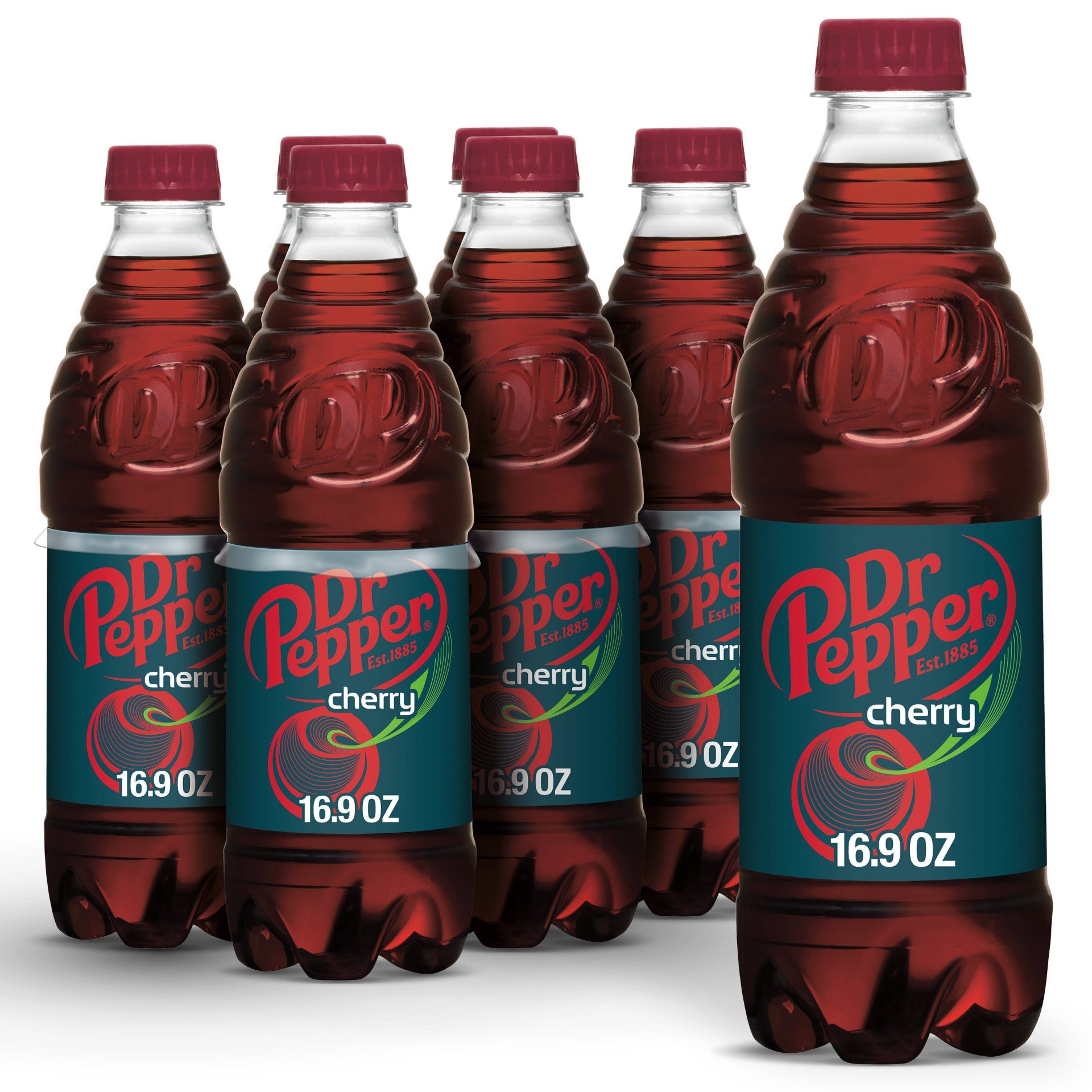 slide 1 of 7, Dr Pepper Cherry Soda 6-16.9 fl oz Bottles, 6 ct; 16.9 fl oz