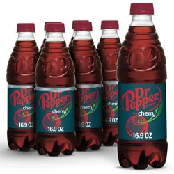 Dr Pepper Cherry Soda, .5 L bottles, 6 pack