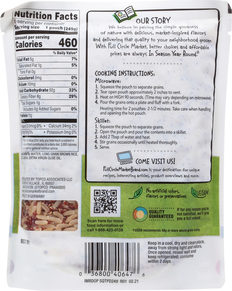 slide 2 of 9, Full Circle Market Brown Rice & Red Quinoa 8.8 oz, 8.8 oz
