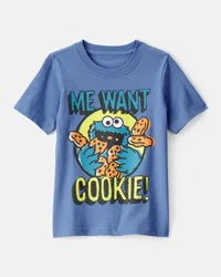 Carter's Toddler Sesame Street Cookie Monster Short-Sleeve Graphic Tee - Blue 2T