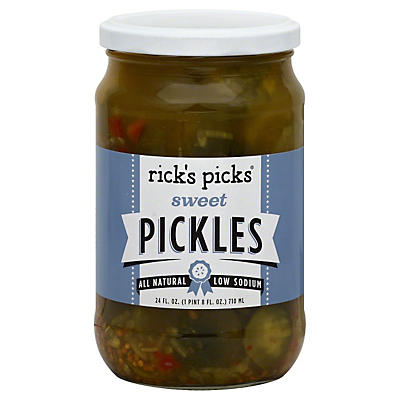 slide 1 of 1, Pickled Pink Sweet Pickles, 24 oz