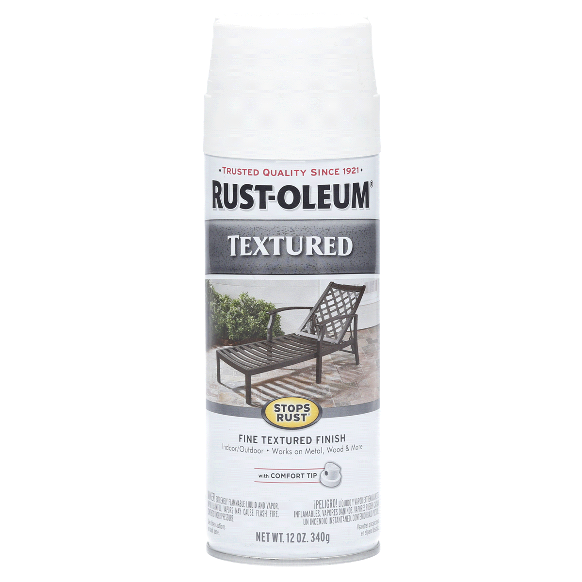 slide 1 of 9, Rust-Oleum Stops Rust Protective Textured Spray Paint - 7225830, White, 12 oz